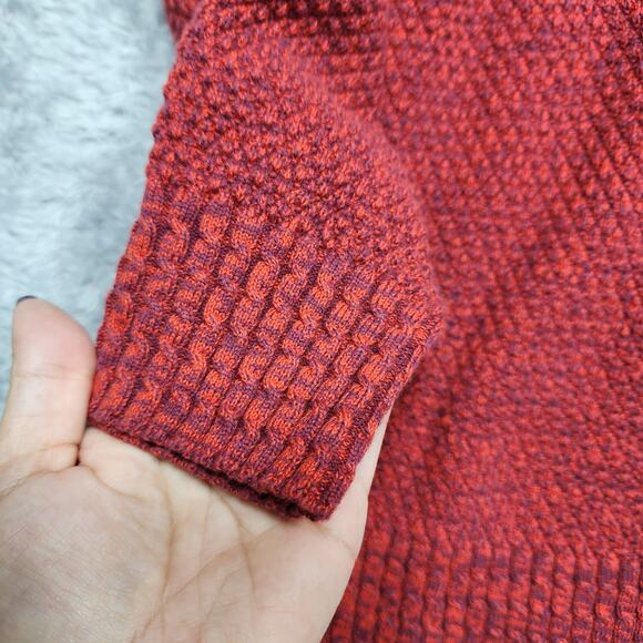 Lands End 100% Cotton Vneck Speckled Sweater Size Small - Picture 4 of 6